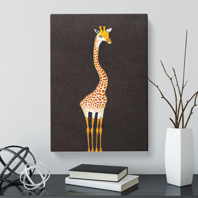 Giraffe Stippling - Wrapped Canvas