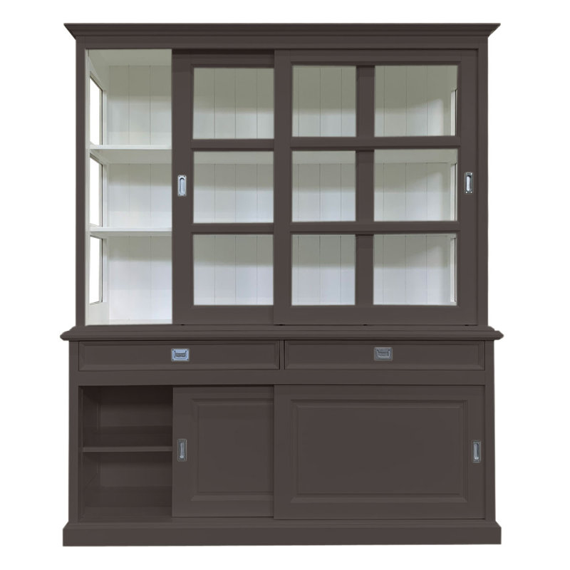 Stiles Display Cabinet, Beige/Grey