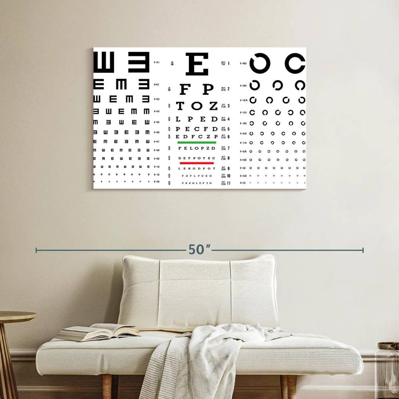 Alcaraz Vision Test Charts, 26" H x 39" W