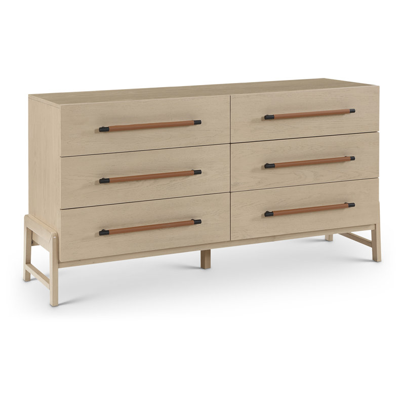 Commode 6 tiroirs Kaya, Naturel