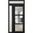 Front Exterior Prehung uPVC Metal-Plastic Door Clear Glass See-through Manux 8555 Matte Black Clear Glass Office Commercial and Residential Doors Entrance Patio Garage-W36 x H80-Left-hand Inswing-98196002-98196003-98196001