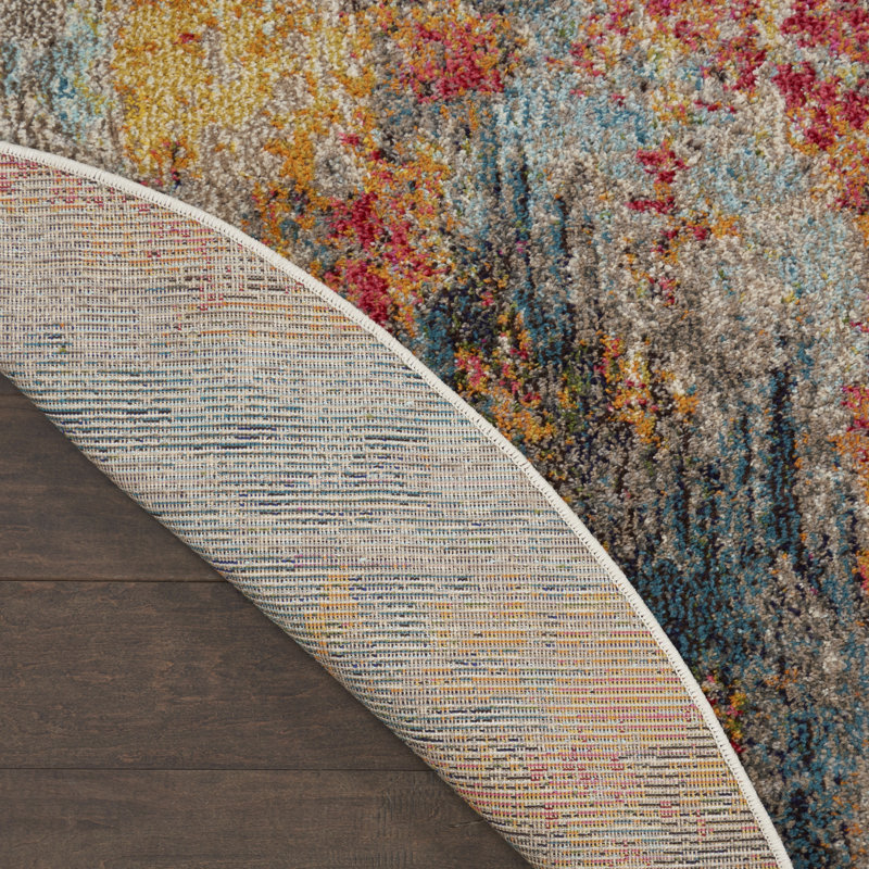 Dominic Abstract Indoor Rug, Round 4'