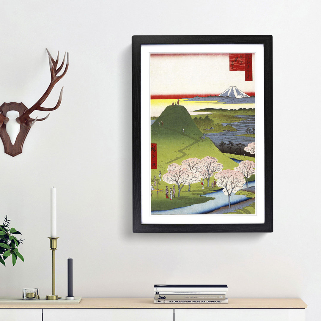 New Fuji Meguro by Utagawa Hiroshige - Framed Print