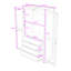 Garde-manger 4 tiroirs avec tablette et portes en verre-1042055280