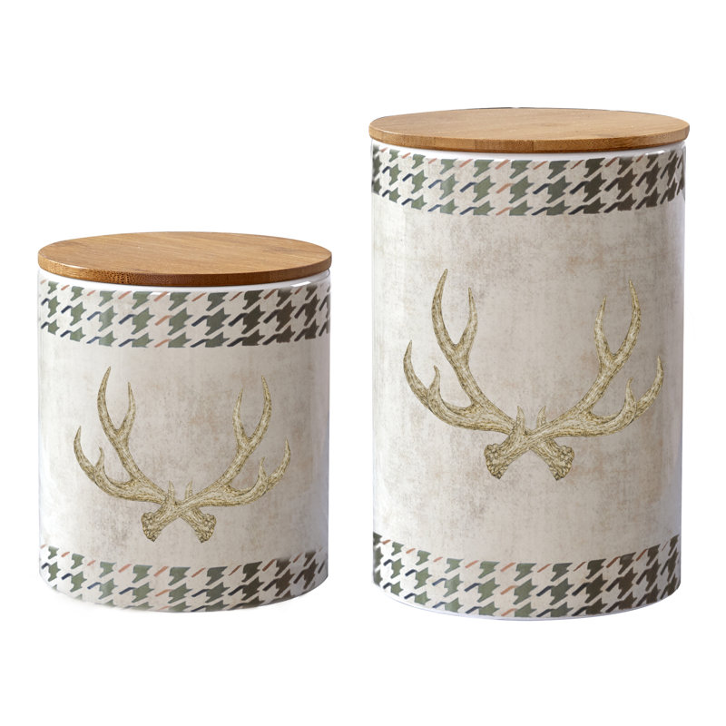 Ensemble de 2 pots en bois