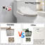 Ensemble d'accessoires de salle de bain 5 pièces, accessoires de salle de bain, fixation murale, acier inoxydable-122644134