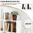 2 Pcs Floor Standing Open Bookshelf With 10 Cubbies 5 Back Anti-falling Panels