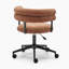 Tarena Upholstered Fabric Swivel Office Chair - Modern Curved Backrest Design-972316879