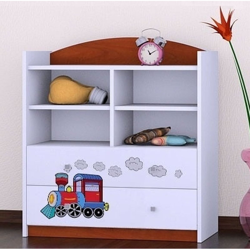 Cassandra 96cm H X 86cm W Transportation Kids Cube, Brown