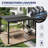  Erommy 10' x 12' Outdoor Pergola with Adjustable Louvered Roof & Integrated Drainage, Heavy-Duty Metal Louvered Pergola without Curtains for Patios, Dark Gray-129901236-129901240