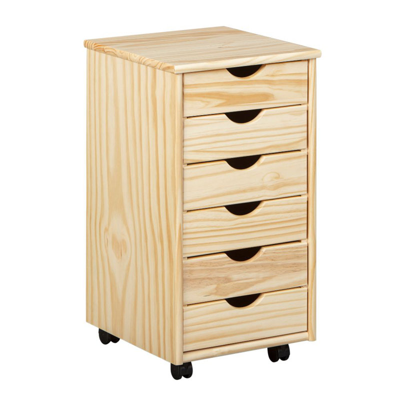 Simon Rolling File Cabinet, Natural