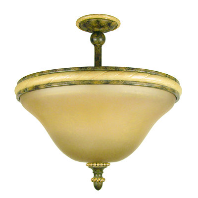 Ahwahnee Glass Semi Flush Mount