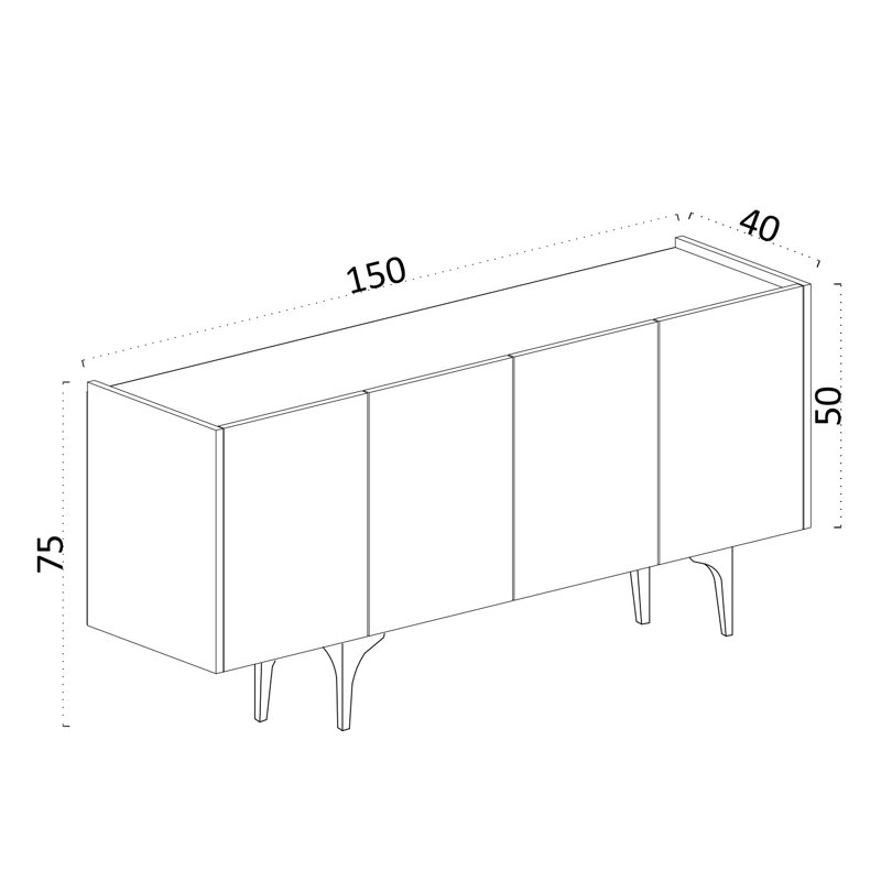 Anatolija 150cm Console Table, Beige
