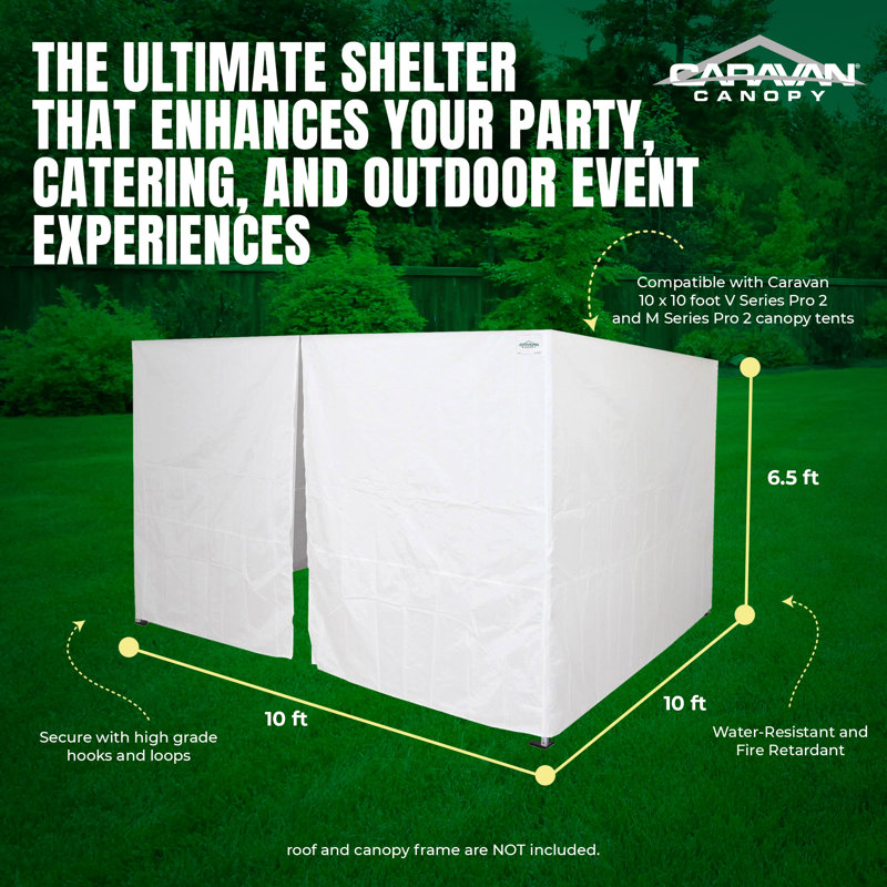 Caravan Canopy M-Series Tent Sidewalls,Frame/Roof Not Included, 6.6" H x 10" W x 10" D