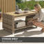 Outsunny Outdoor Coffee Table with Storage Shelf-297240416