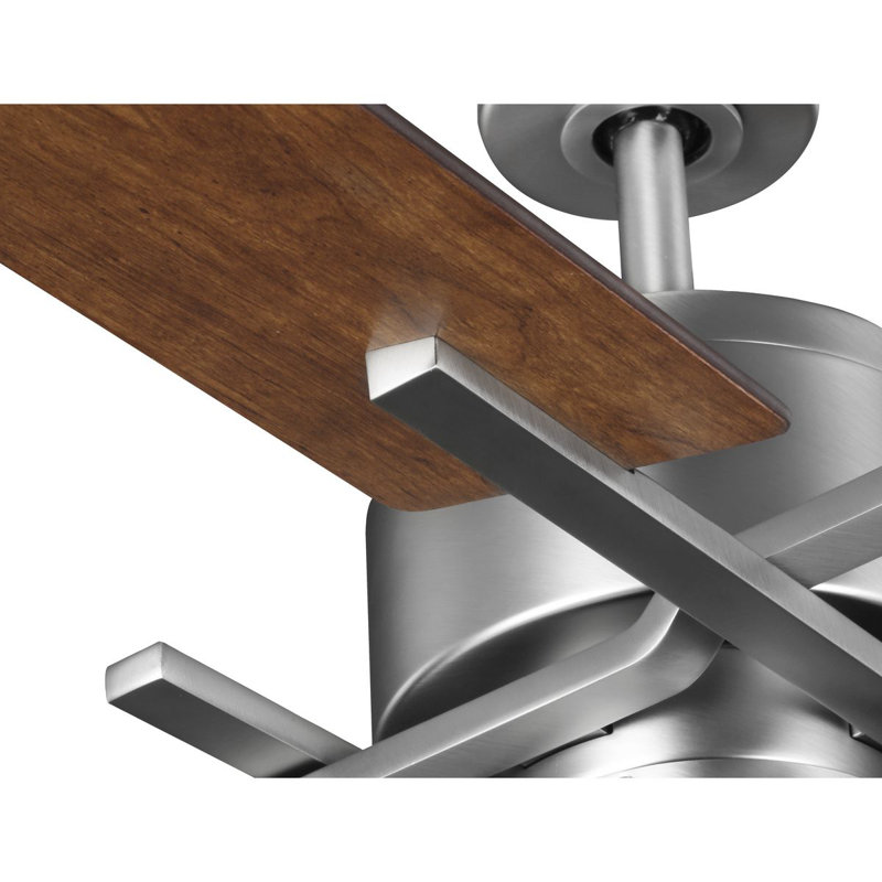 Bedwin 56'' Ceiling Fan, Antique Nickel with Brown Blades