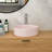 15.75"X15.75" Pink Ceramic Vessel Bathroom Sink-123428864