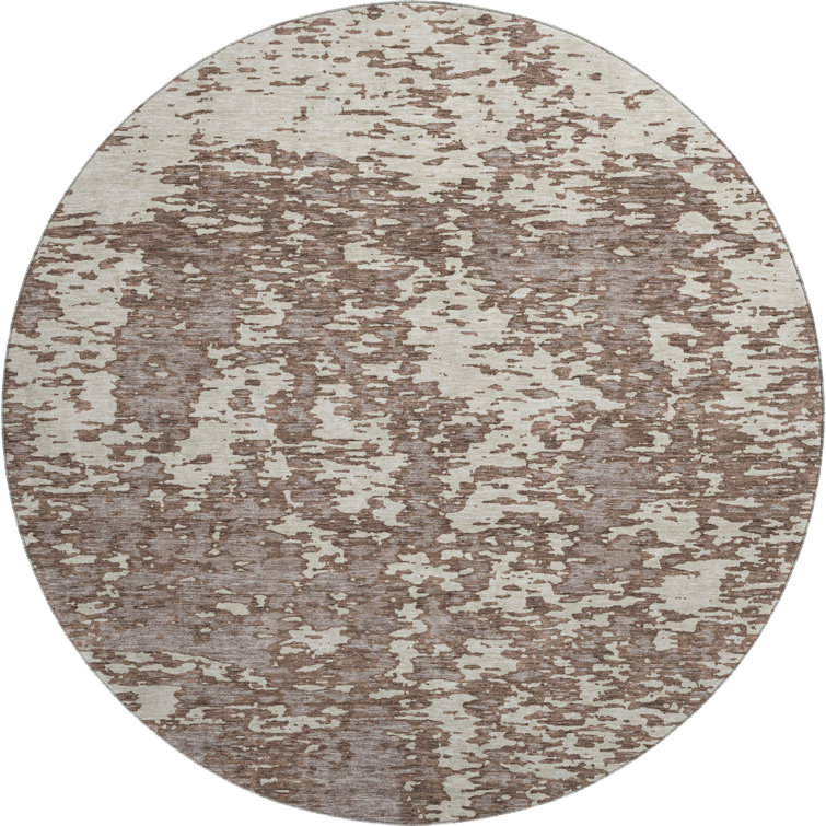 Premium Machine Washable Prisco Brown Rug