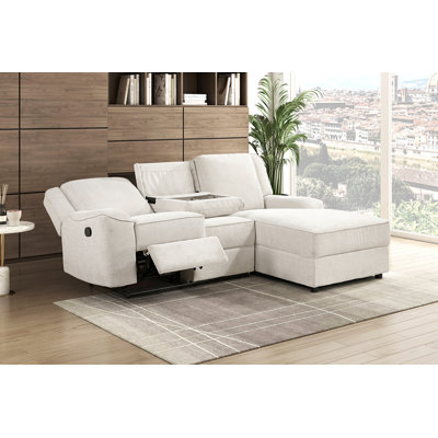 Canapé modulaire inclinable 2 pièces avec méridienne droite Luxury Comfort