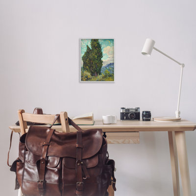 «Van Gogh Cypress Landscape», art de la giclée encadrée par one1000paintings