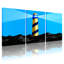 Ensemble de 3 impressions d'art sur toile, "Blue Sky Tower"-1244176771