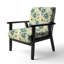 Chaise d'appoint rembourrée vert et beige Dahlia Vintage Green - Beige