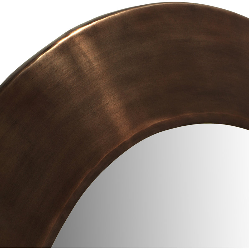 Lopp Iron Mirror, 24" H x 24" W, Brown