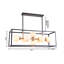 Lustre rectangulaire moderne 8 lumières Edmondo