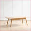 Natural Solid Oak Coffee Table with 2 Drawers - Living Room, Easy Assembly &amp; Robot-Clean Ready