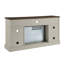 Console de foyer électrique 60 pouces - blanc jasmin. Et panneau de particules, chaleur de 5000 / heure, effet de flamme toute l'année, média à 4 réglages de luminosité à distance de 60 po, alimentation en chaleur de 1500 W, double