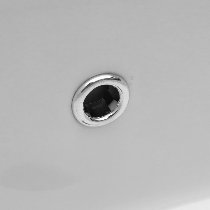 22" X 15.25" White Ceramic Undermount Bathroom Sink With Overflow