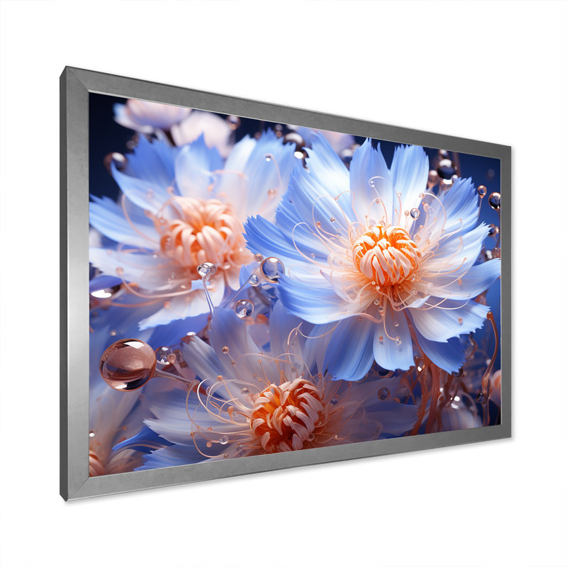 Impression sur toile Dreamy Mauve, Cadre simple argenté, H 30 po x l 40 po x P 1,5 po