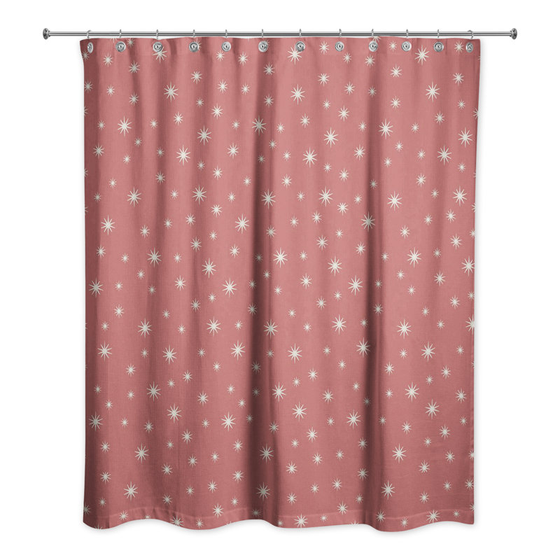 Rideau de douche simple Hosia, Rouge