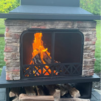 Pirtle Steel Wood Burning Outdoor Fireplace