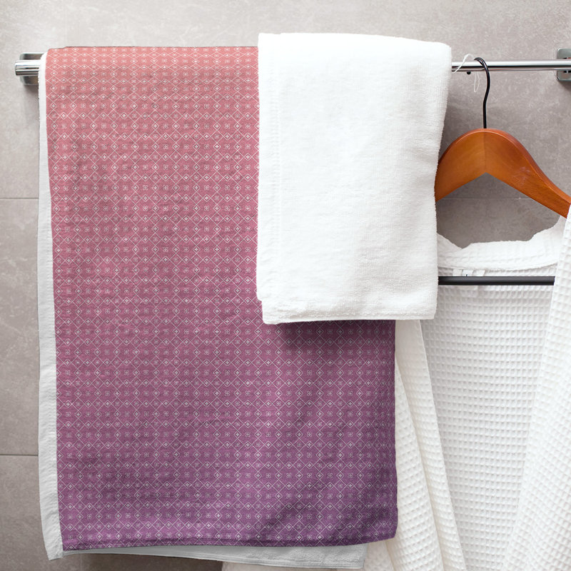 Katelyn Elizabeth Bath Towel, Orange/Pink