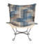 Fauteuil Puff complet Navajo bleu marine