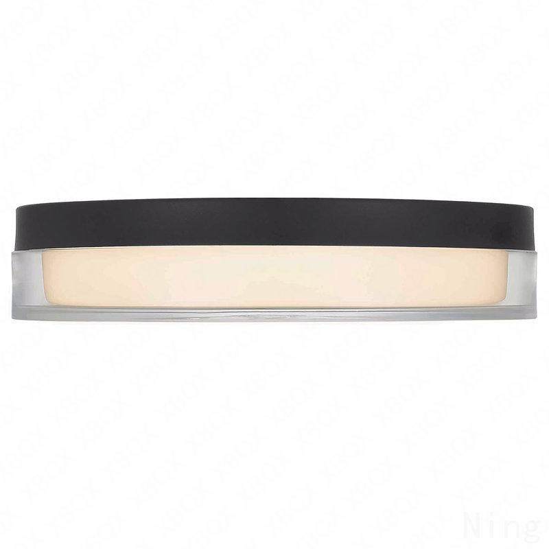 Plafonnier encastré à DEL noir 12 pouces, Noir