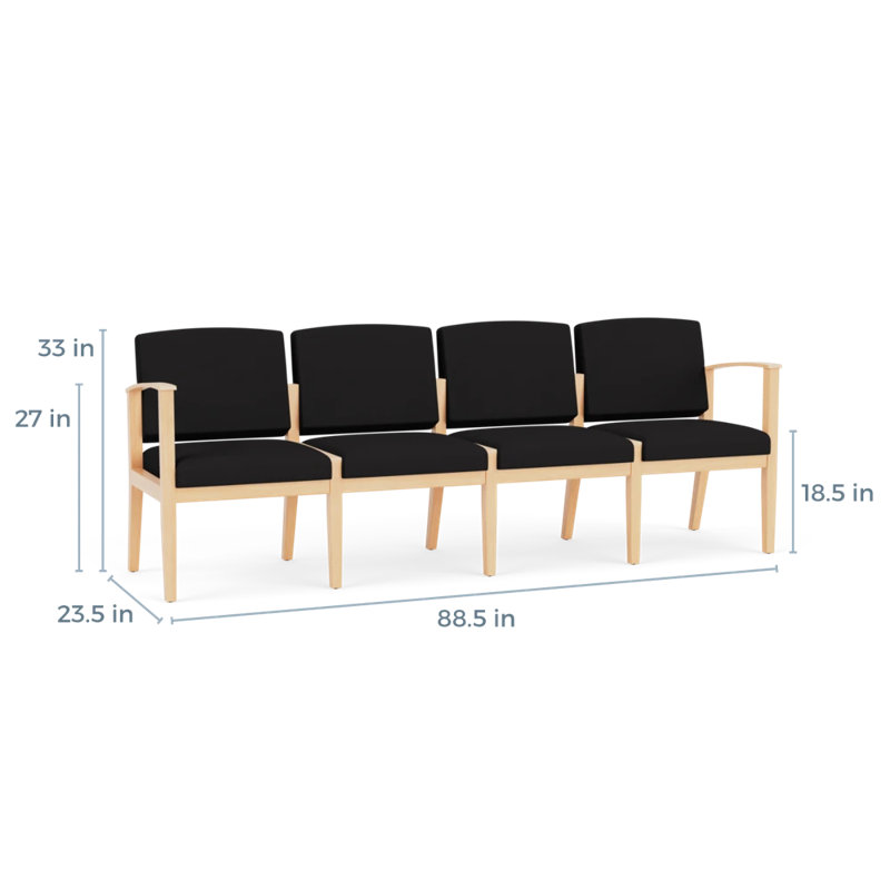Table de bout en bois Amherst, Visite libre noire, Naturel