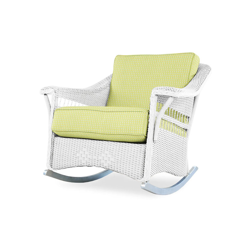 Nantucket Outdoor Rocker Chair, White, Demo Oatmeal