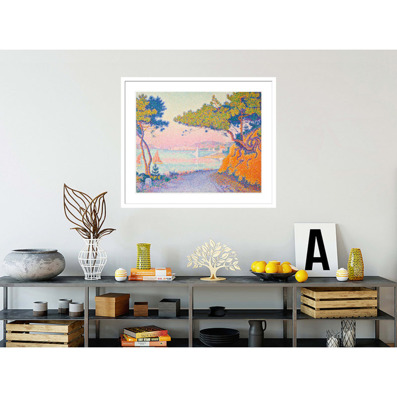 «Golfe Juan» par Paul Signac - estampe numérique encadrée, H 33,5 po x l 39,82 po