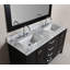 Ensemble de meuble-lavabo de salle de bain double 61 po avec miroir Carrasquillo-1967044318