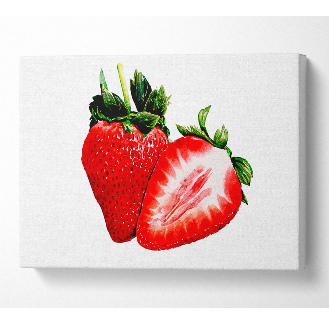 Strawberrys - Kunstdrucke auf Leinwand - Wrapped Canvas