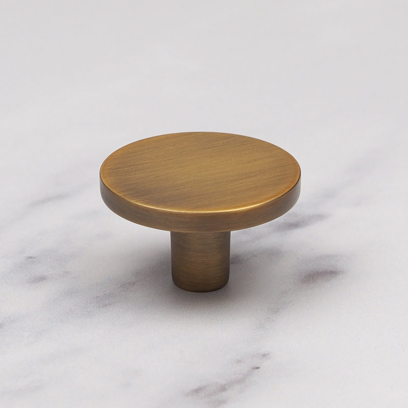 26mm Antique Brass Circle Knob, 41mm Knob