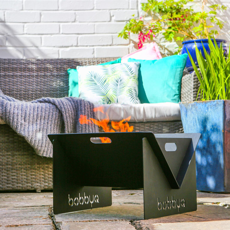 BobbyQ - Portable Flat Pack Fire Pit - 40 x 46 x 30cm