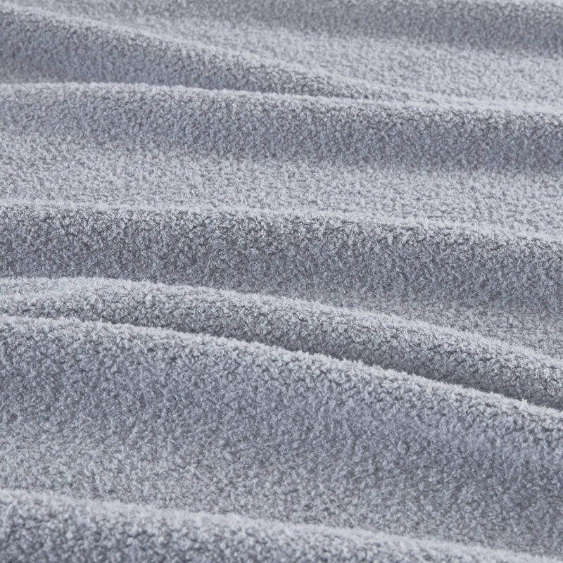 Couverture moelleuse toutes saisons, literie douillette en plumes de polyester, Double, Gris