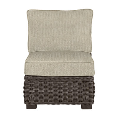 Rustic Woven Sectional Slipper Chair