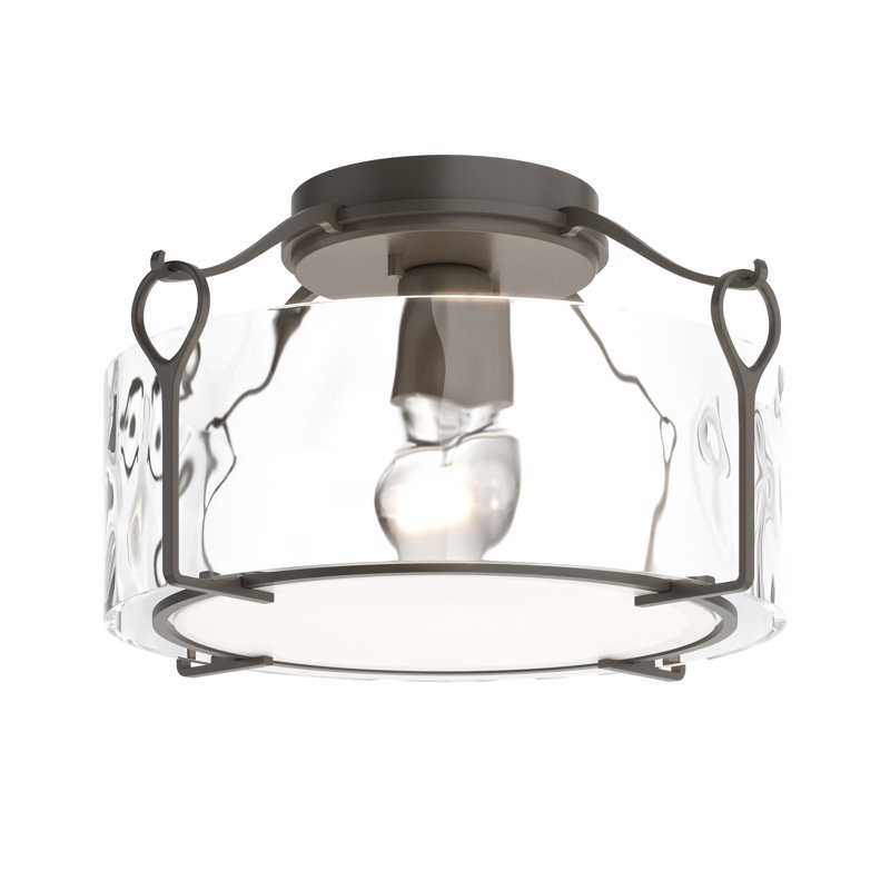 Bow 4 - Light Semi Flush Mount, Water Clear, Dark Smoke