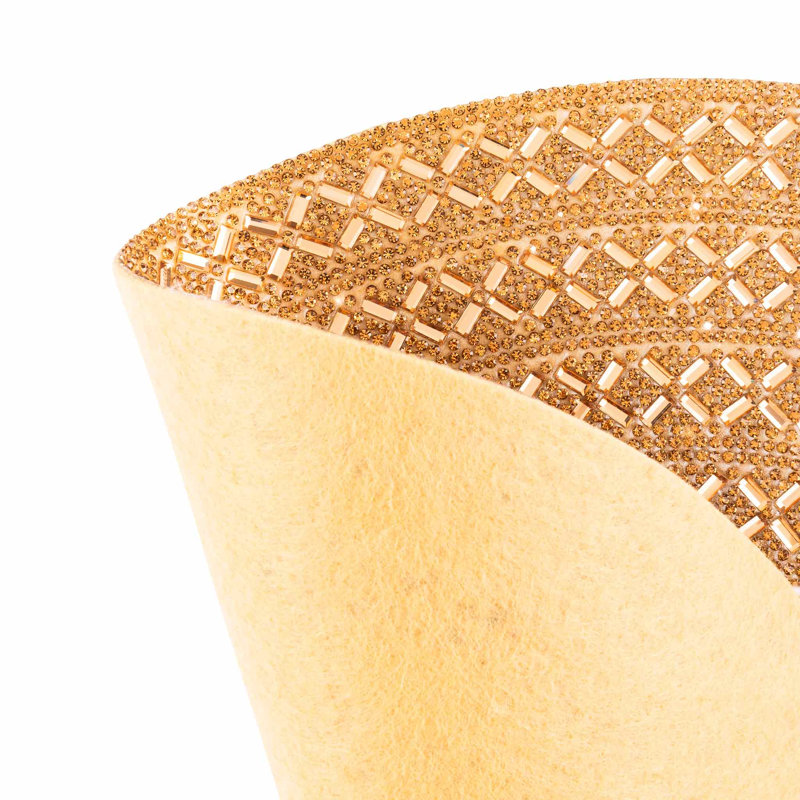 Sparkles Home Madison Avenue Placemat | Rhinestone Table Decor | 15" Round | Luxury Accent, Gold