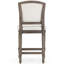 26-Inch Bar Stool, Weathered Gray, Gray Upholstered Seat And Back, Textured , For Pub Card Table Counter-Height Seat, Kitchen Gaming Area