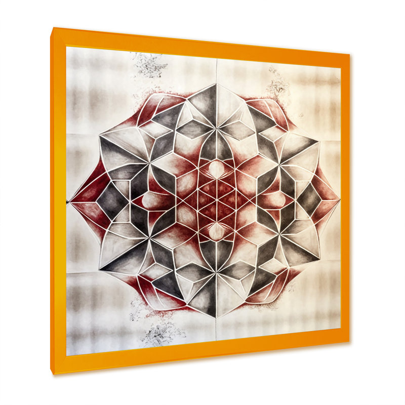 Impression sur toile avec cadre flottant, H 36 po x l 36 po x P 1,5 po, Or